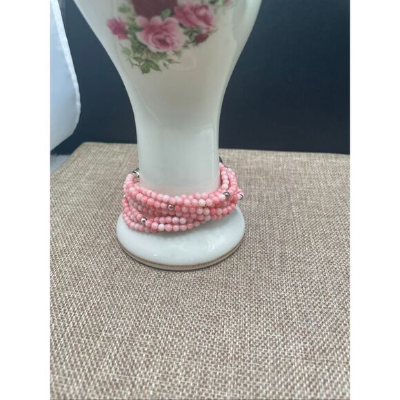 Jay King Pink Multi-Strand Beaded Bracelet with Original Box Mine Finds - Picture 4 of 6